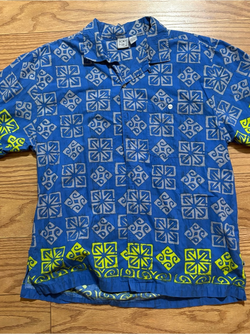 Vintage 90s Ocean Pacific OP Hawaiian Button Down Floral Shirt Medium